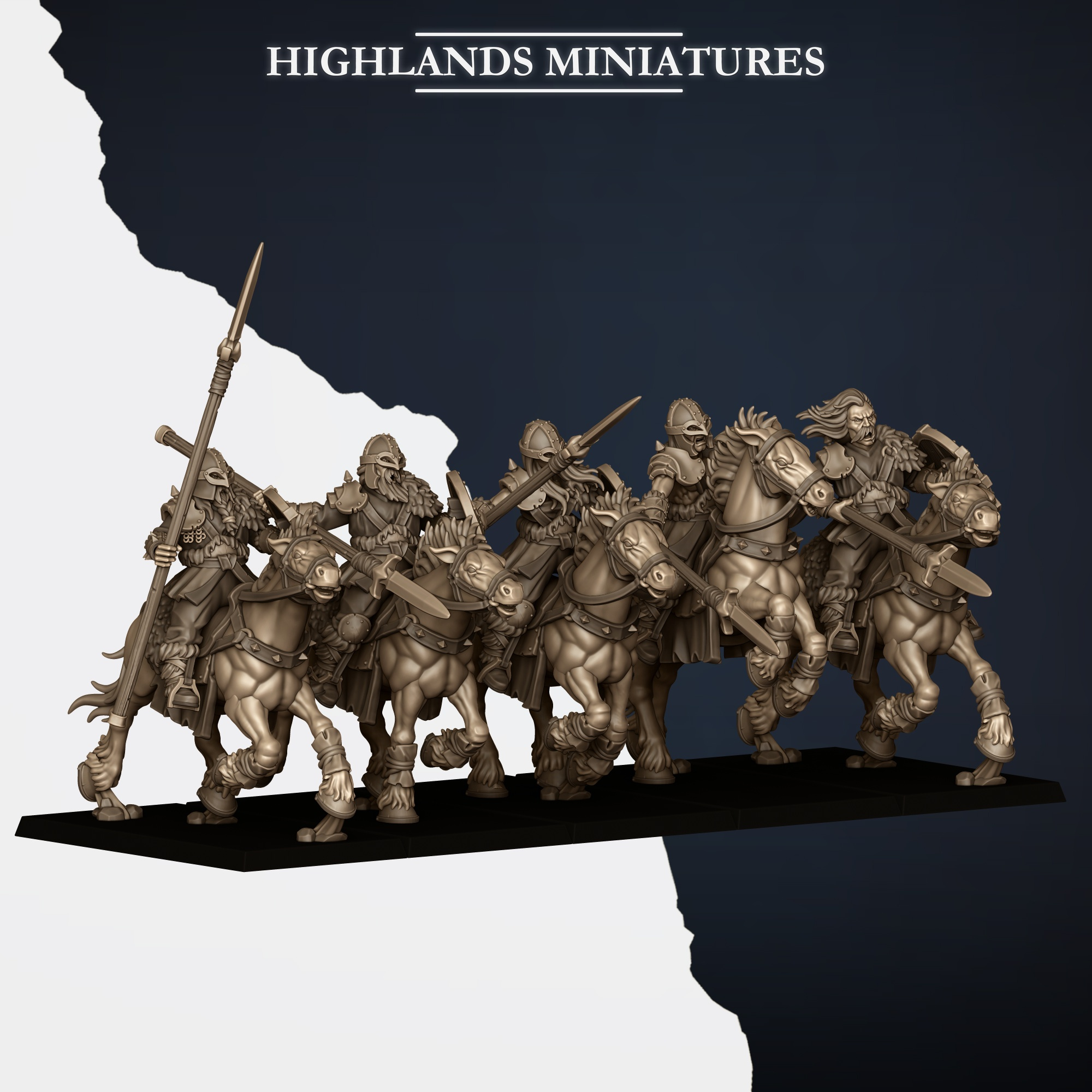 MOUNTED NORSE RAIDER WITH SPEARS 2